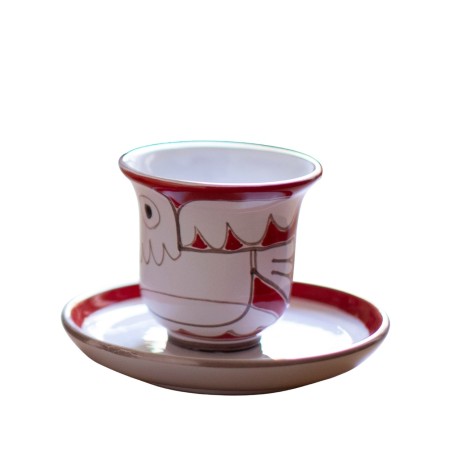 Sicilian handmade ceramic Tea cup with saucer TZ72CN Sicilian handmade ceramic Tea cup with saucer TZ72CN